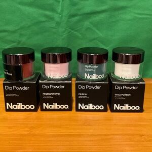 Nailboo Dip Powder Set - Royal Rose, Necessary Pink, Fir Real, Build Powder